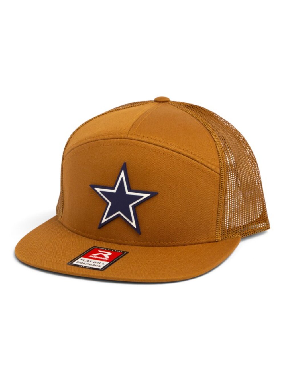 Dallas Cowboys 3D Snapback Seven-Panel Flat Bill Trucker Hat- Carmel